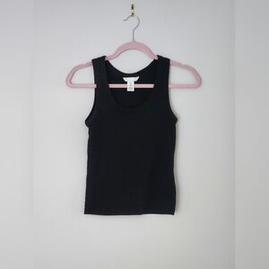 H&M Black Ribbed Tank Top Women Size Small - Worn Once